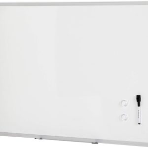 Amazon Basics Magnetic Dry Erase Whiteboard, 36 x 24-Inch, Aluminum Frame, Silver/White