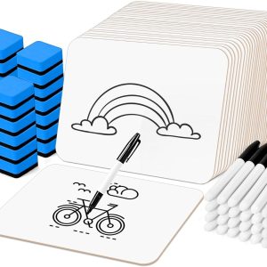 Dry Erase LapBoards, PANDRI 26 Pack Double Sided 12.5 x 9 Inch Whiteboards with 26 Erasers and 26 Markers, Dry Erase Boards for Office Students Classroom Teacher Supplies
