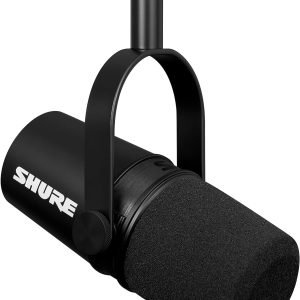Shure MV7X XLR Podcast Microphone - Pro Quality Dynamic Mic for Podcasting & Vocal Recording, Voice-Isolating Technology, All Metal Construction, Mic Stand Compatible, Optimized Frequency - Black